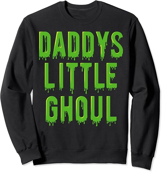 DADDYS LITTLE GHOUL Funny Matching Halloween Girl Costume Sweatshirt